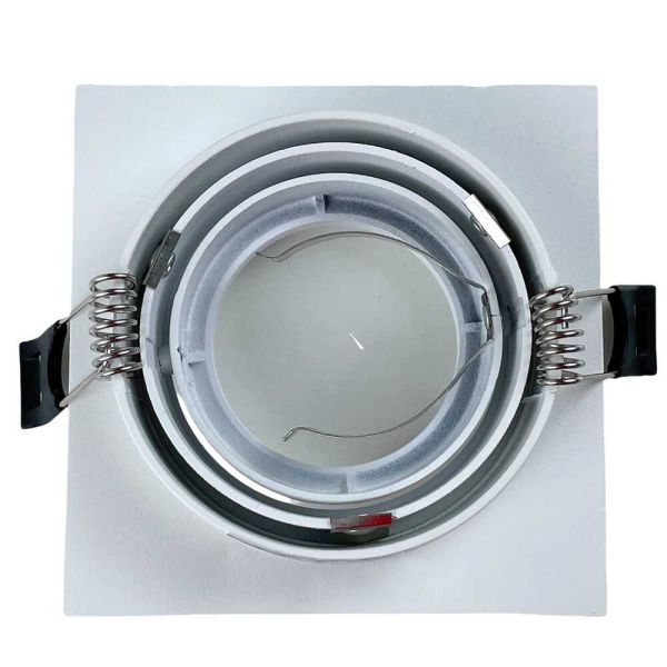 Светильник точечный встроенный Violux Rio-S GU5.3 35W 220V IP20 квадрат белый