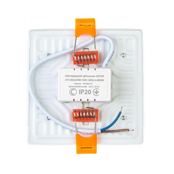 Світильник точковий квадратний Led ESTER 12Вт 5000К