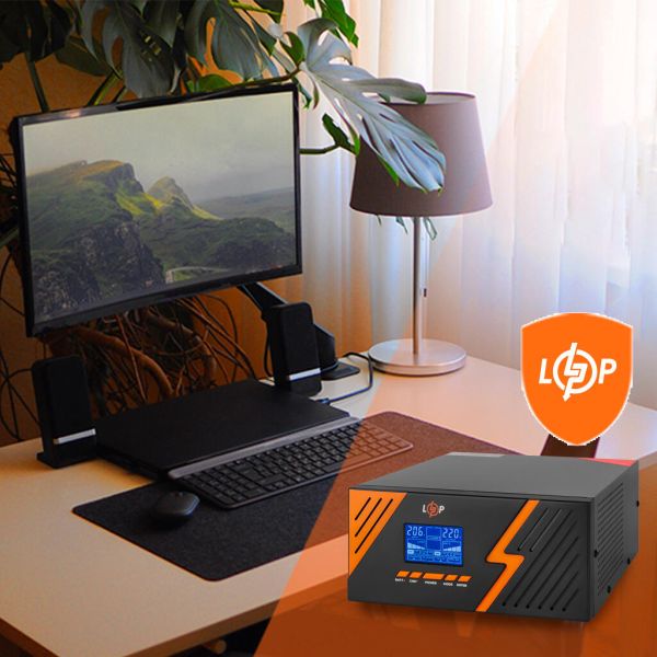 ИБП LP LogicPower LPM-PSW-1500VA (1050Вт) Black с правильной синусоидой 12V