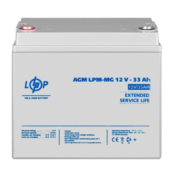 Акумулятор мультигелевий AGM LP LogicPower LPM-MG 12V - 33Ah