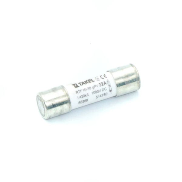 Плавкая вставка предохранителя Takel RTF 10х38 32А 1000V DC