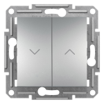 Выключатель для жалюзи самозажимной алюминий Asfora Plus Schneider Electric EPH1300161