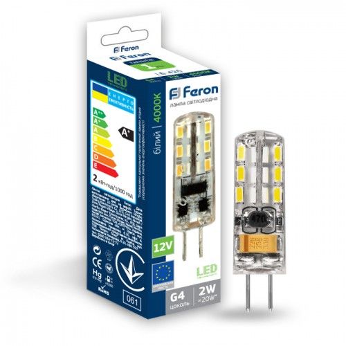 Лампа свiтлодiодна 12V 2W G4 4000K Feron LB-420