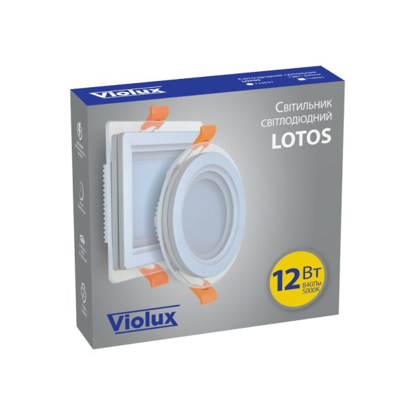 Світильник LED даунлайт Violux LOTOS 12W 5000K коло IP20