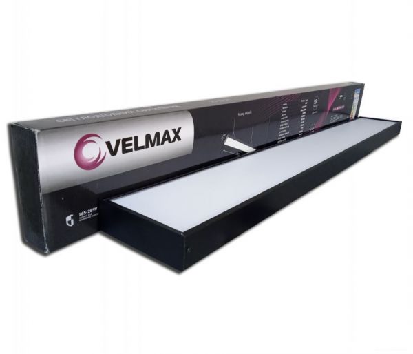 Светильник подвесной на тросах Velmax V-LOL 72Вт 6200К черный