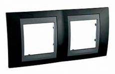 MGU66.004.293 Рамка 2м, чорний родій-графіт, Unica Top Schneider Electric