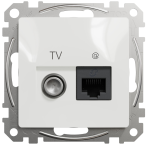 Розетка RJ45 категорія 6 UTP -TV Білий Sedna Design Schneider Electric SDD111469T