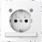 Розетка с заземлением и LED модулем Merten D-Life MTN2304-6035 Белый лотос