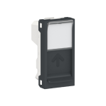 Центральная плата RJ45 Keystone/Systimax 1 модуль антрацит