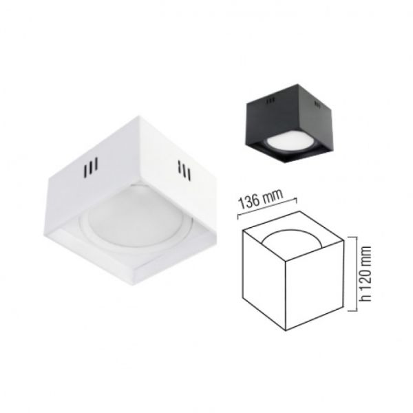 Cветодиодный светильник 10W 4200К черный SANDRA-SQ Horoz