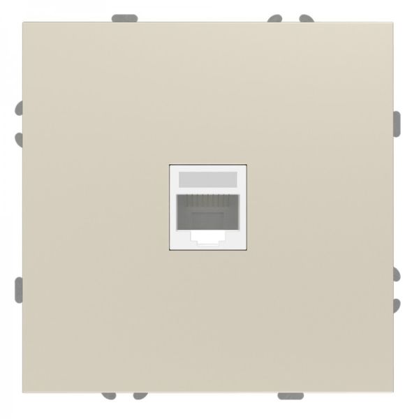 Розетка компьютерная одинарная Ardero Soft механизм ER151PC-C шампань