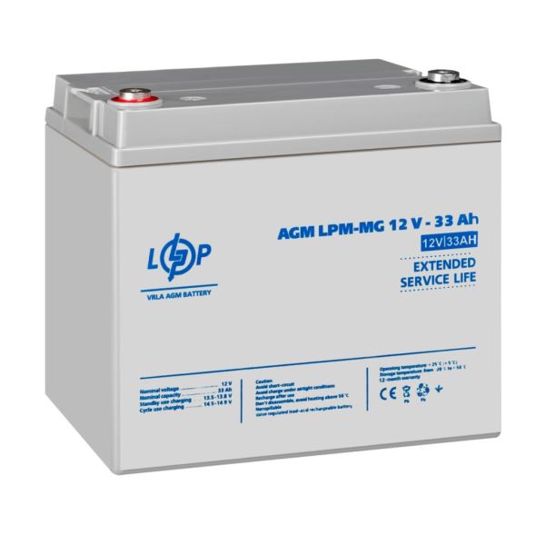 Акумулятор мультигелевий AGM LP LogicPower LPM-MG 12V - 33Ah