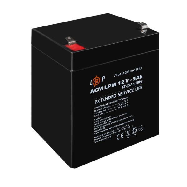 Аккумулятор свинцово-кислотный AGM LP LogicPower LPM 12V - 5Ah
