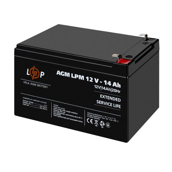 Аккумулятор свинцово-кислотный AGM LP LogicPower LPM 12V - 14Ah