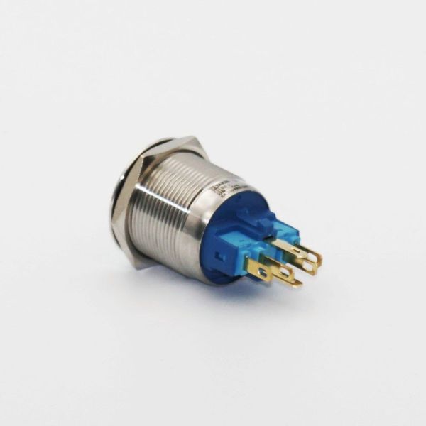 Кнопка металлическая Takel КНМ-22-FJ-E 24V 1NO1NC плоская зеленый