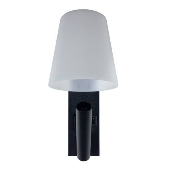 Светильник настенный Violux Umbrella USB+TYPE-C бра Led 3W 4200K IP20 черный белый