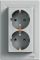 Розетка двойная с заземлением Алюминий Asfora Plus Schneider Electric EPH9900161