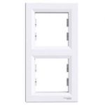 Рамка 2-местная вертикальная белая Asfora Schneider Electric EPH5810221