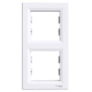 Рамка 2-местная вертикальная белая Asfora Schneider Electric EPH5810221