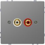 Аудиорозетка с модулем тюльпан Merten D-Life MTN4350-6036 Нержавеющая сталь
