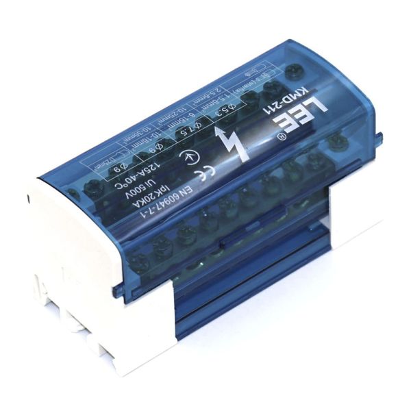 Шина N KMD-211 на DIN-рейку Takel в корпусе 2х11 синяя