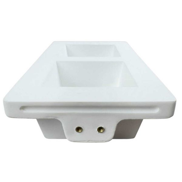 Світильник точковий вбудований Violux Dolomit-2L GU10 max 2х35W прямокутник гіпс IP20 білий