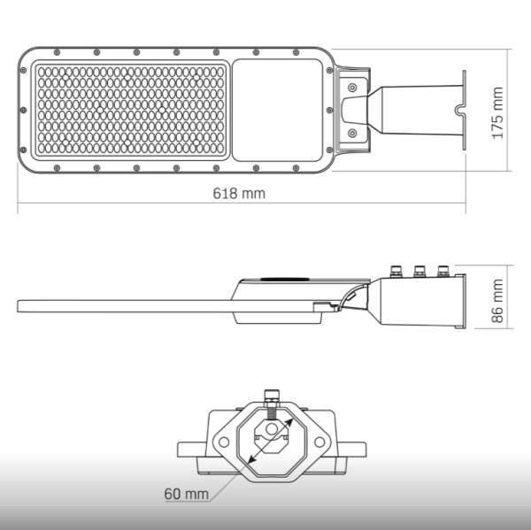 Cветильник консольный уличный Videx SLE17 150W 5000K 220V IP65 алюминий
