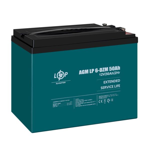 Аккумулятор тяговый свинцово-кислотный AGM LP LogicPower LP6-DZM-50Ah