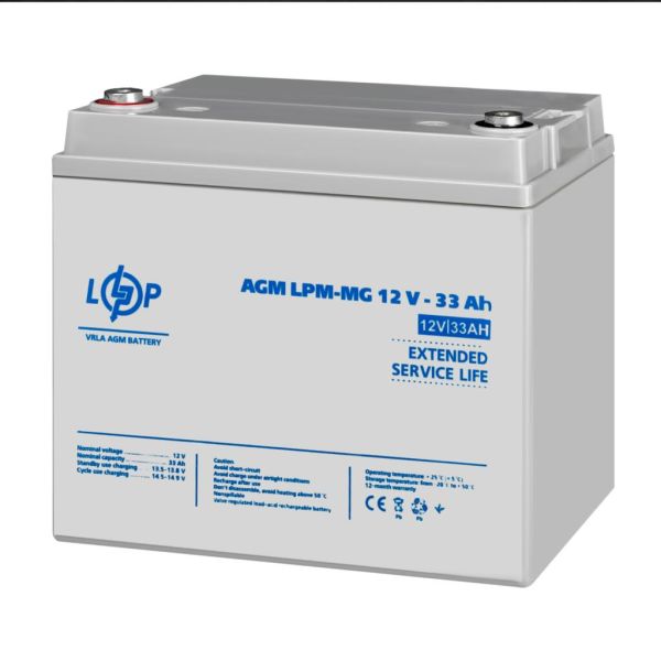 Акумулятор мультигелевий AGM LP LogicPower LPM-MG 12V - 33Ah