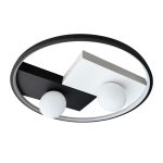 Світильник LED smart PICASSO-R+пульт 80W 3000-5000K IP20 круг біло-чорний Violux