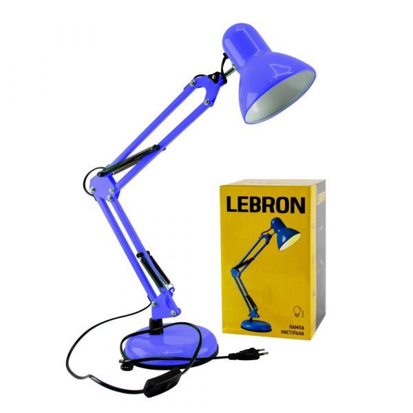 Настільна лампа Lebron L-TL-Telescopic під цоколь Е27 синя