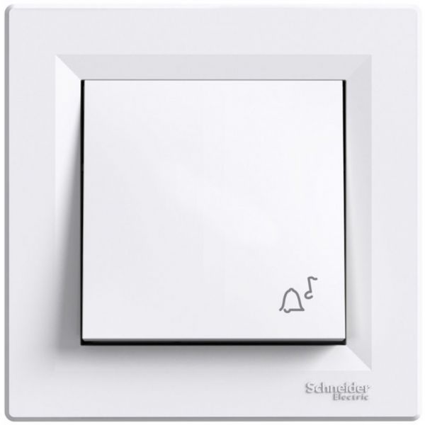Кнопка Звонок белая Asfora Schneider Electric EPH0800121