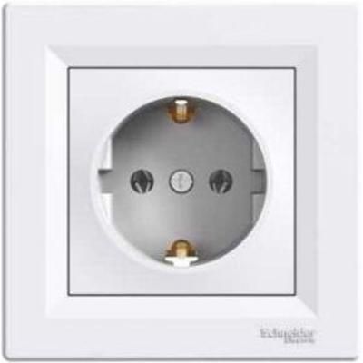 Розетка с заземлением белая Asfora Schneider Electric EPH2900121