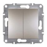 Выключатель 1-полюсный 2-клавишный Бронза Asfora Plus Schneider Electric EPH0300169