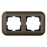 Рамка двойная Ovivo Loft мока+черная