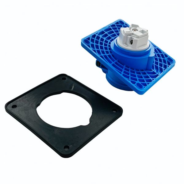Розетка промислова кутова 3x16A 230V IP44 TP electric 3120-309-0900 синій