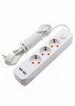 Удлинитель 3 гнезда + 2xUSB 5м с заземлением и кнопкой Lemanso LMK71007