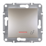 Кнопка Звонок с подсветкой Бронза Asfora Plus Schneider Electric EPH1700169