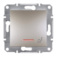 Кнопка Звонок с подсветкой Бронза Asfora Plus Schneider Electric EPH1700169