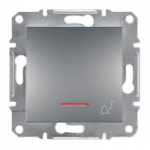 Кнопка Звонок с подсветкой Сталь Asfora Plus Schneider Electric EPH1700162