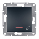 Кнопка Звонок с подсветкой Антрацит Asfora Plus Schneider Electric EPH1700171