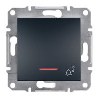Кнопка Звонок с подсветкой Антрацит Asfora Plus Schneider Electric EPH1700171