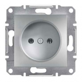 Розетка без заземлюючого контакту ASFORA Алюміній Schneider Electric EPH3000161