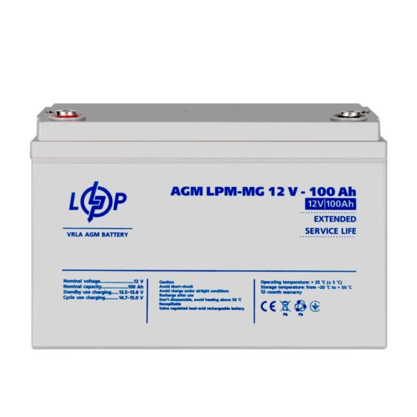 Аккумулятор мультигелевый AGM LP LogicPower LPM-MG 12V - 100Ah