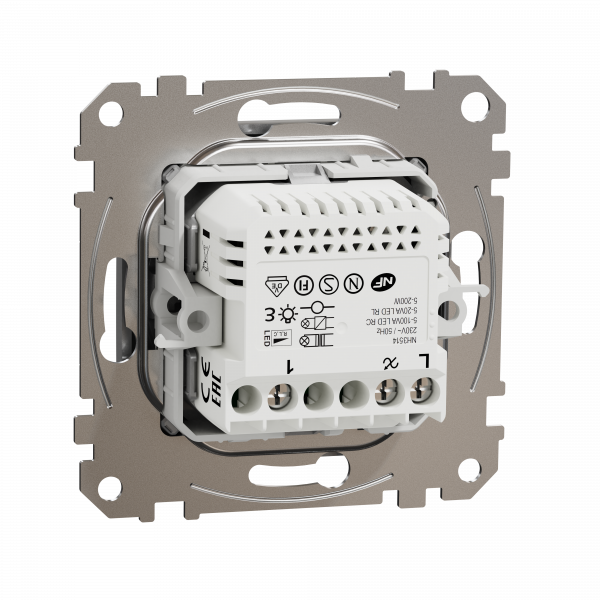 Універсальний поворотний димер для світлодіодних ламп Алюміній Sedna Design Schneider Electric SDD113502