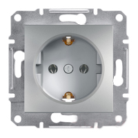 Розетка з заземленням Алюміній Asfora Schneider Electric EPH2900161
