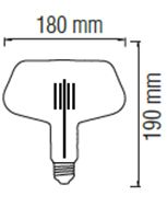 Лампа свiтлодiодна 8W E27 2400K filament Horoz GINZA Titanium