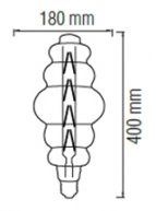 Лампа свiтлодiодна 8W E27 2200K filament Horoz ORIGAMI-XL Amber