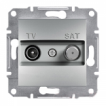 Розетка TV - SAT конечная Алюминий Asfora Plus Schneider Electric EPH3400161  