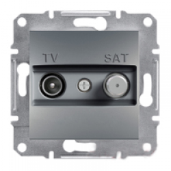 Розетка TV - SAT кінцева ASFORA Сталь Schneider Electric EPH3400162
